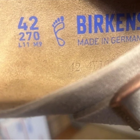 Birkenstock Boston Soft bed size 42 Authentic //NEW suede leather taupe NWT - Picture 3 of 8